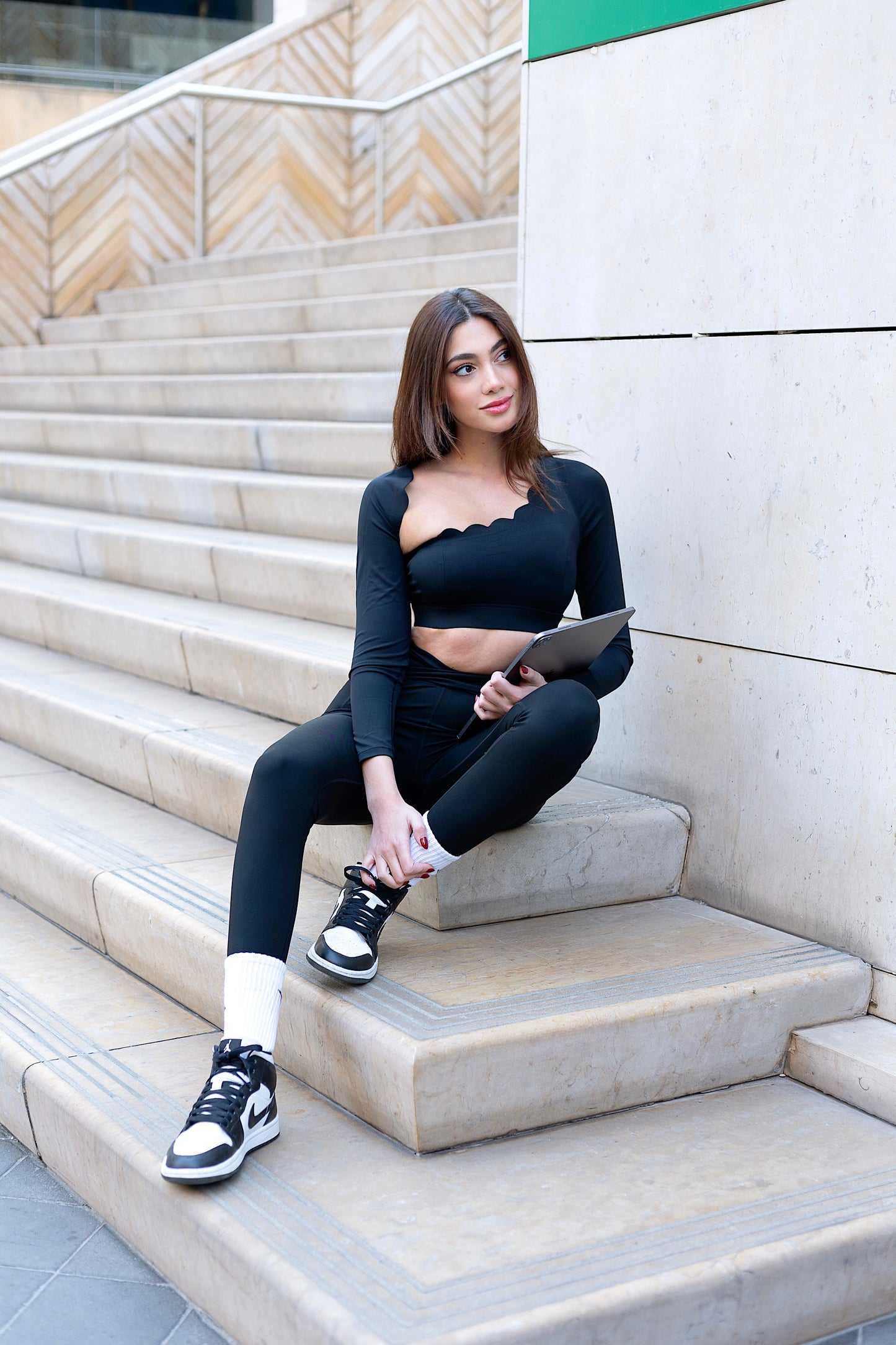 Long Sleeve Asymmetrical Lune Top