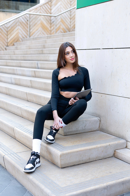 Long Sleeve Asymmetrical Lune Top